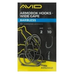 HAMECON CARPE AVID CARP ARMOROK WIDE GAPE BARBLESS - PAR 10