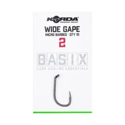 HAMEÇON CARPE KORDA BASIX WIDE GAPE BARBED - PAR 10